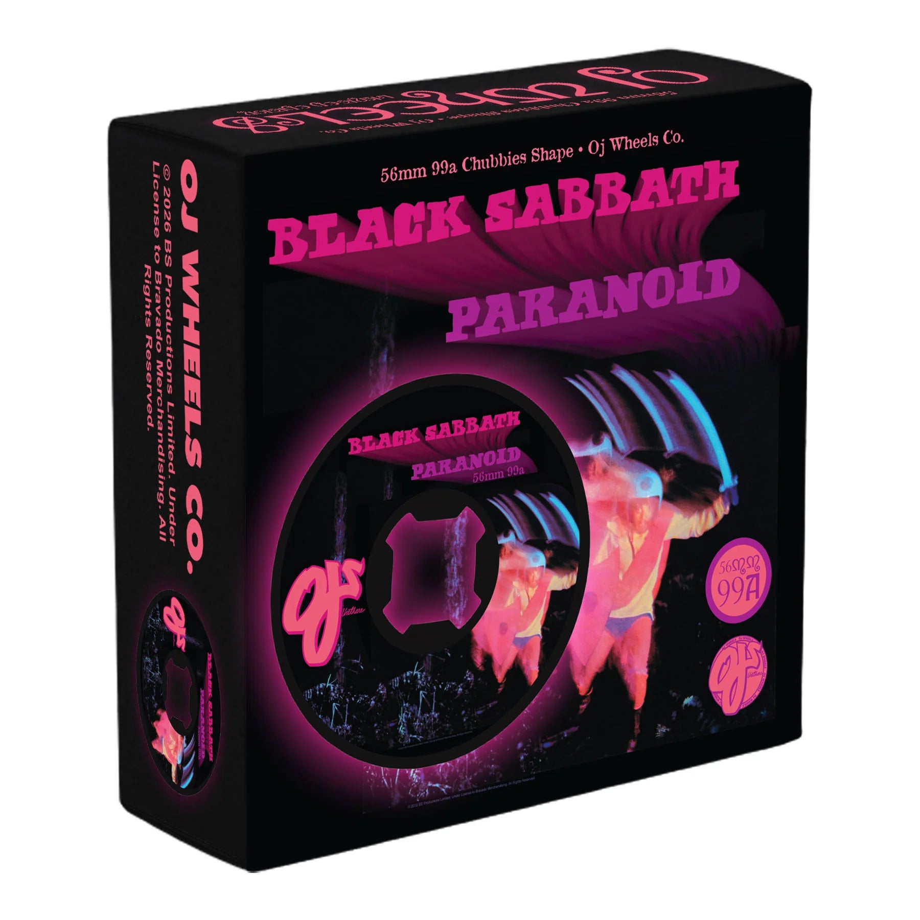 llantas 56mm Black Sabbath Paranoid Chubbies 99a OJ Skateboard Wheels
