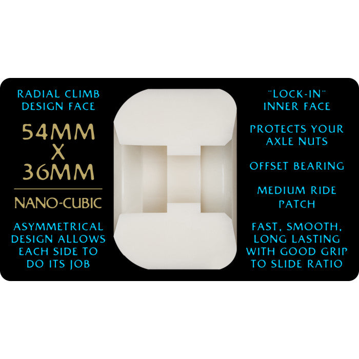 Llantas " PP DRAGON FORMULA BLUE 97A NANO CUBIC 54X36MM OFF WHITE 4PK"