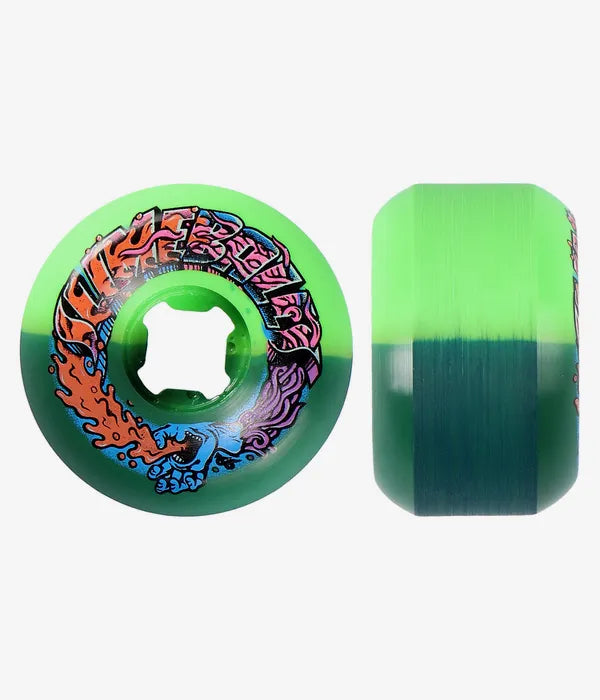 LLantas "56mm Greetings Speed Balls Green Black 99a Slime Balls Wheels"