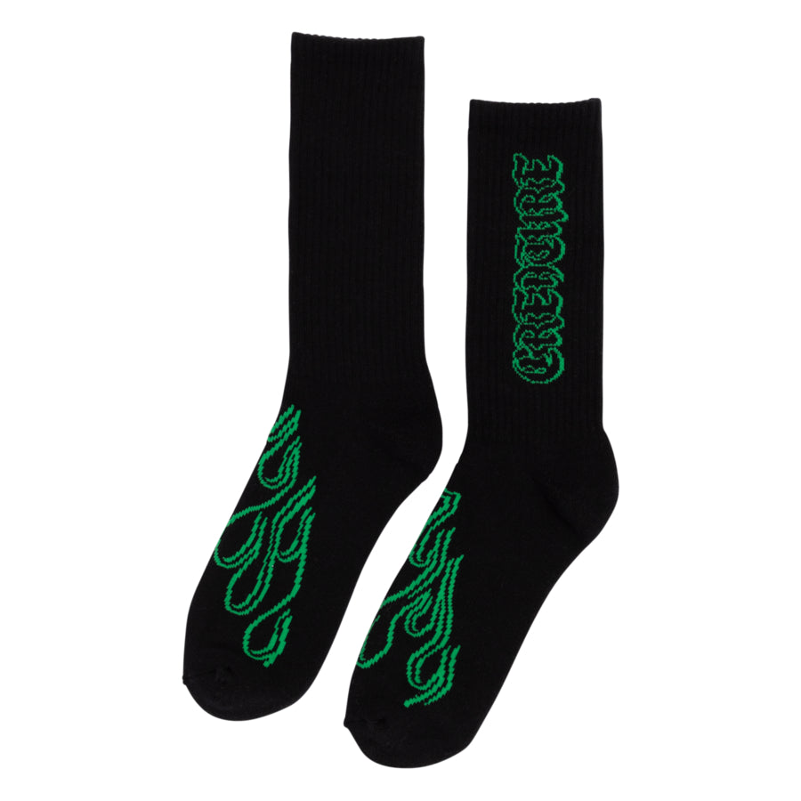 Calcetas  Creature  "To The Grave Crew Socks Black 9-11 1 Pair Mens"