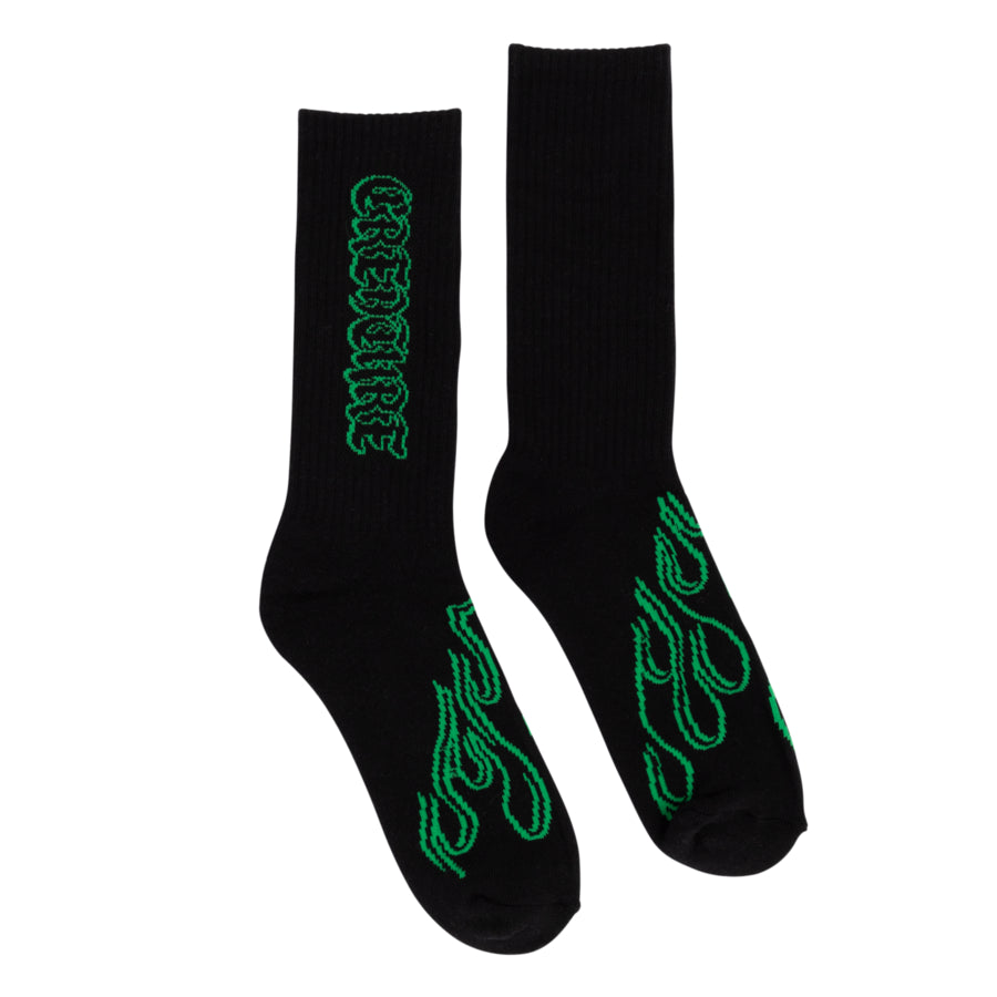 Calcetas  Creature  "To The Grave Crew Socks Black 9-11 1 Pair Mens"