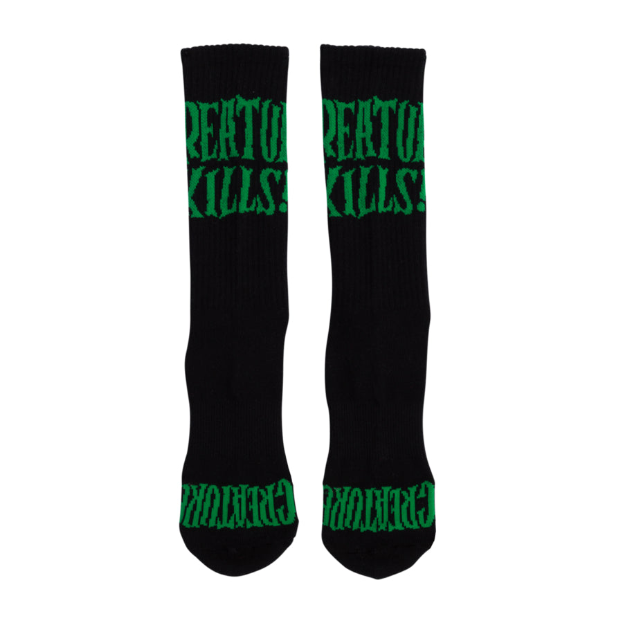 Calcetas Creature  "Reaper Kills Crew Socks Black 9-11 1 Pair Mens "