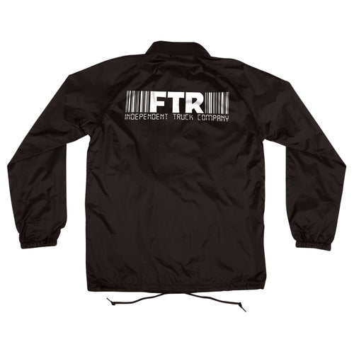 Chamarra "FTR Barcode Coach Windbreaker L/S Jacket Black Mens Independent"