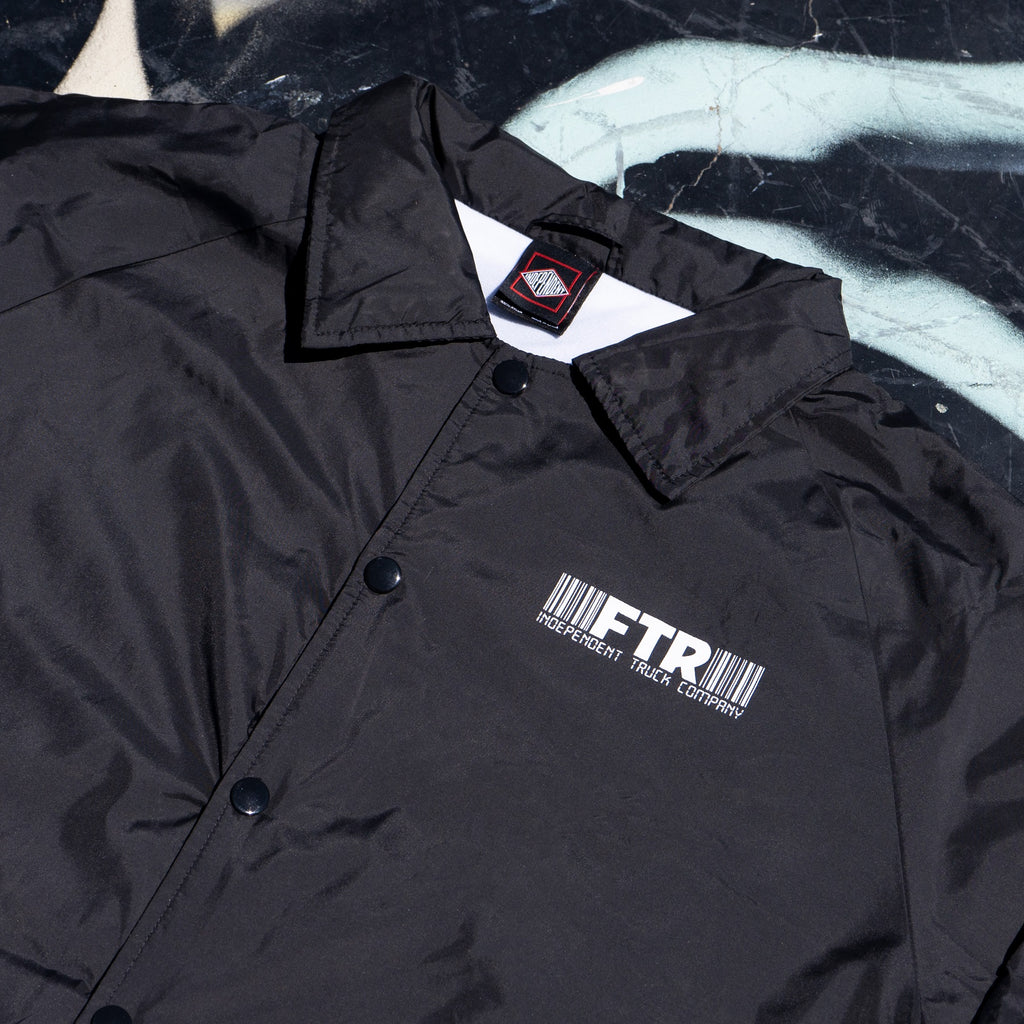 Chamarra "FTR Barcode Coach Windbreaker L/S Jacket Black Mens Independent"