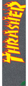Lija "Thrasher Yellow and Orange Flame Grip Tape 9in x 33in "