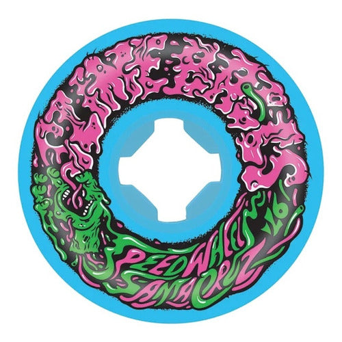LLantas "53mm Vomit Mini Blue 97a Slime Balls Wheels"